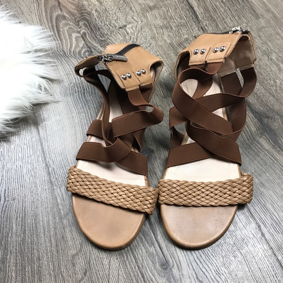 tan leather gladiator sandals